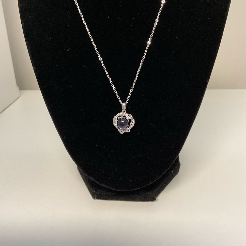 18K White Gold Plated .925 Sterling Silver Necklace